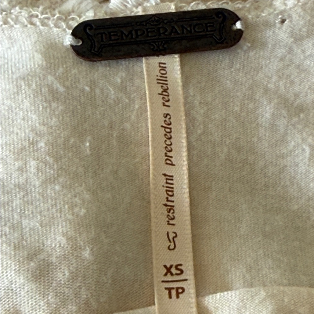 Temperance XS Elegant crochet Lace Sleeveless mini Dress cream - Picture 10 of 11